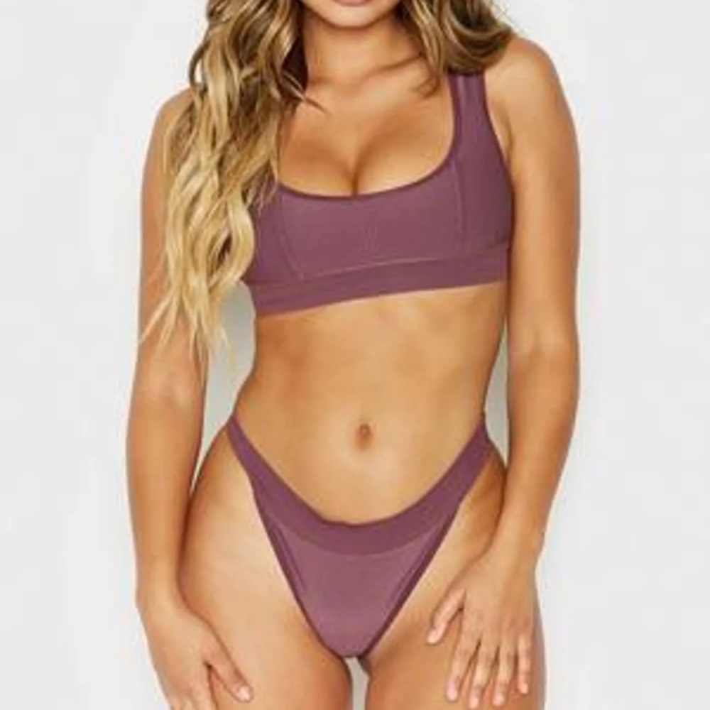Frankie’s Bikinis Drew sangria m top small bottom